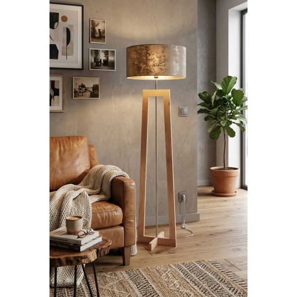 LAMPA stojąca podłogowa nowoczesna loftowa "Bari" Natura